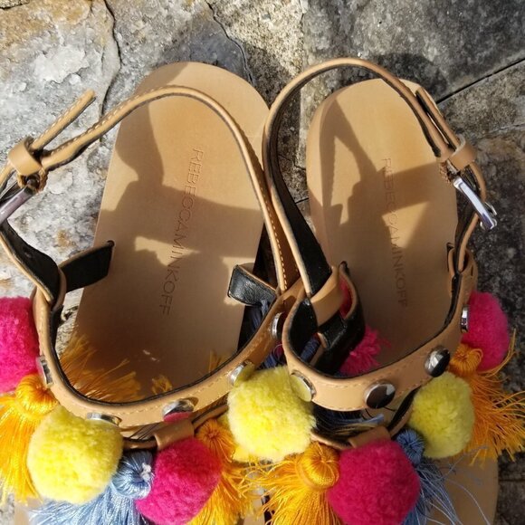 Rebecca Minkoff Estelle Studded Pom Pom Sandals 7 - Picture 10 of 13